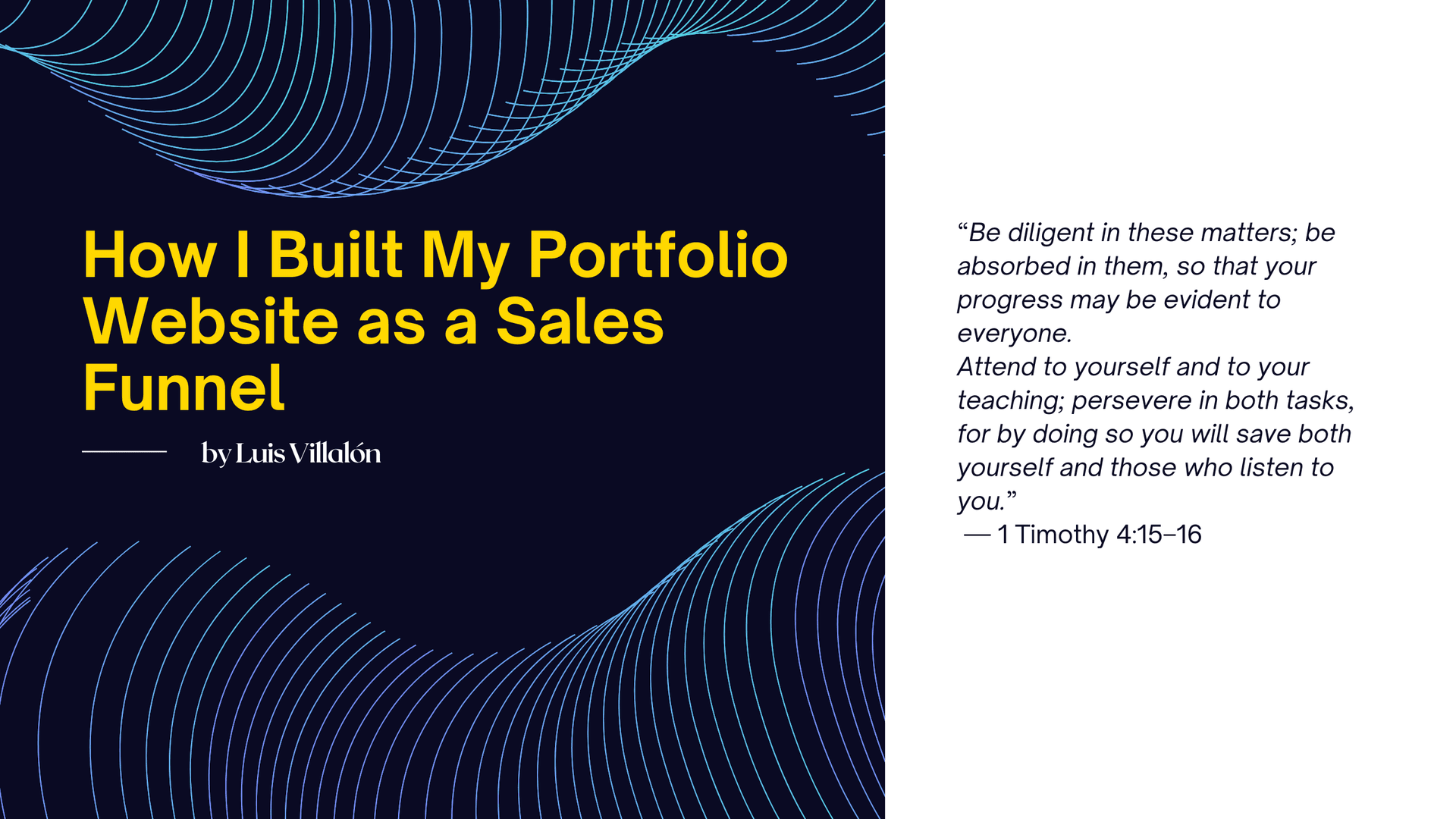 How I Built My Portfolio Website as a Sales Funnel