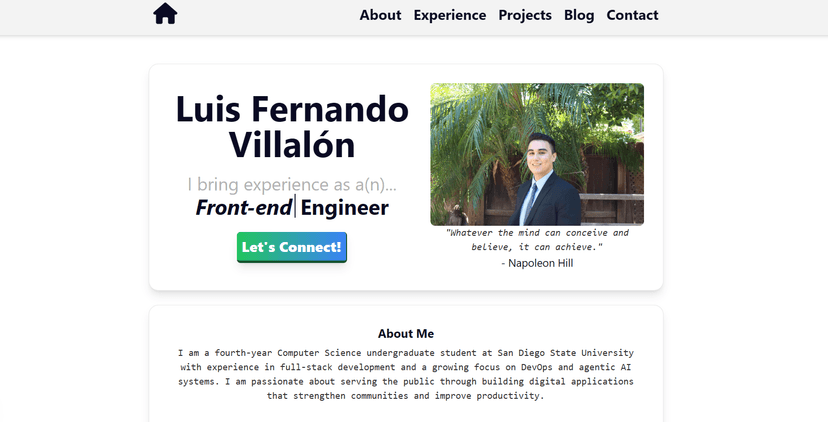 LuisV Portfolio screenshot